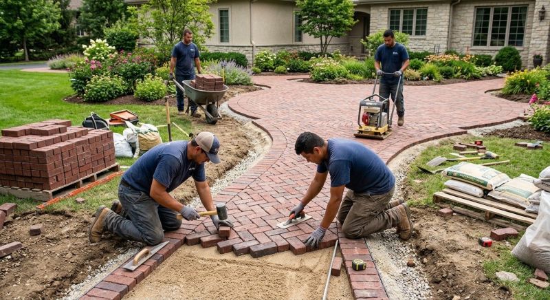 Brick Hardscape Installation in Danbury, CT