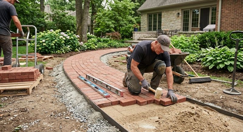 Brick Hardscape Installation in Burlington, VT