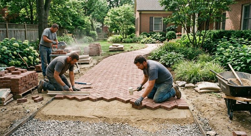 Brick Hardscaping Installation in Boston, MA