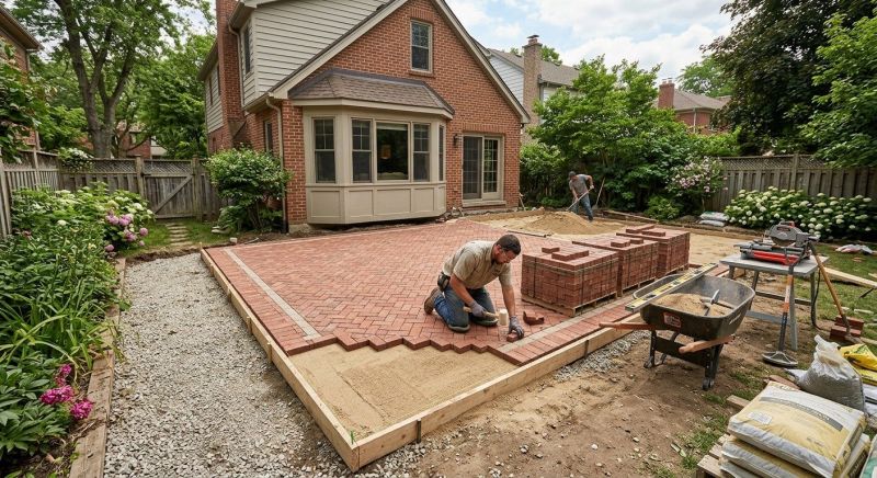 Brick Hardscaping Installation in Boston, MA