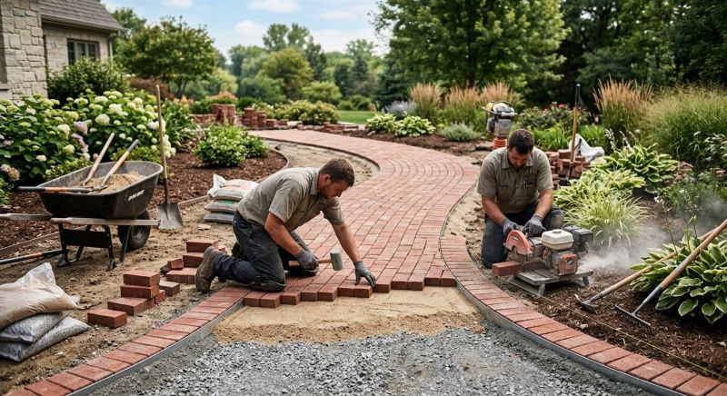 Brick Hardscaping Installation in Fairfield County, CT