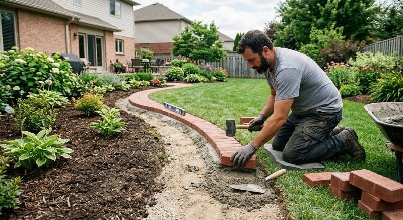 Brick Landscaping Installation in Boston, MA