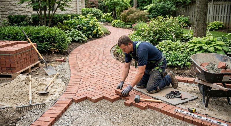 Brick Landscaping Installation in Fairfield County, CT