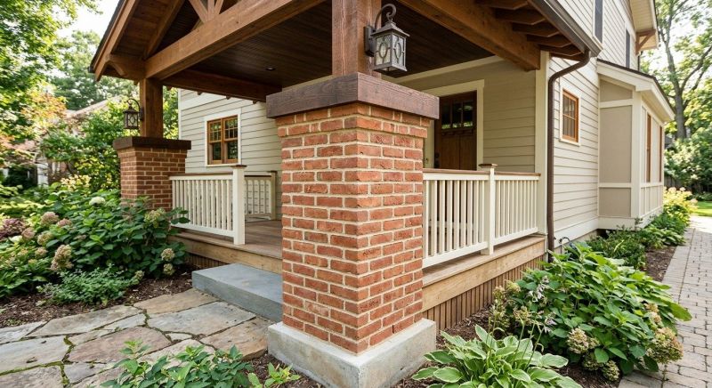 Brick Pillar Installation in Medina, OH