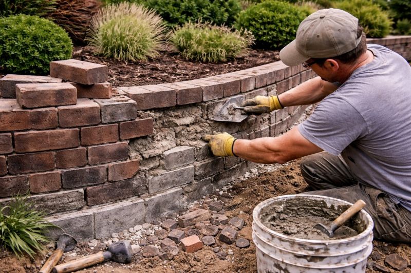 Brick Retaining Wall Repair in Cleveland, OH