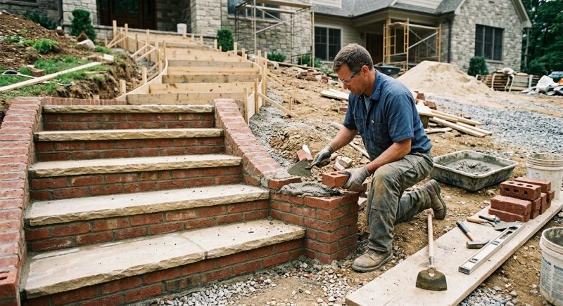 Brick Stairs Installation in Norwalk, CT