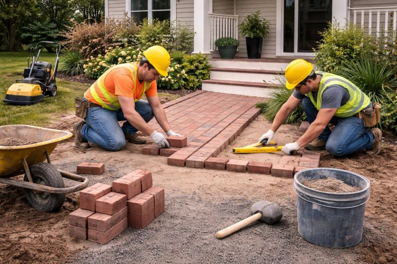 Brick Walkway Installation in Norwalk, CT