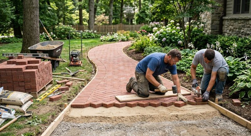 Brick Walkway Installation in Boston, MA