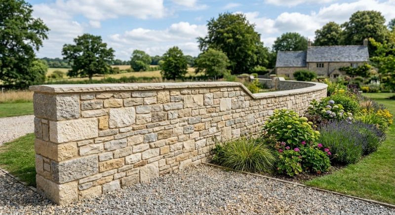 Stone Wall Hardscaping in Worcester, MA