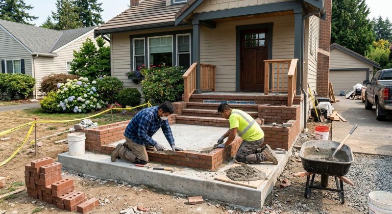 Brick Porch Installation in Stamford, CT