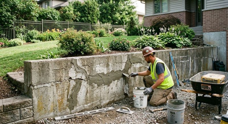 Brick Retaining Wall Repair in Cleveland, OH